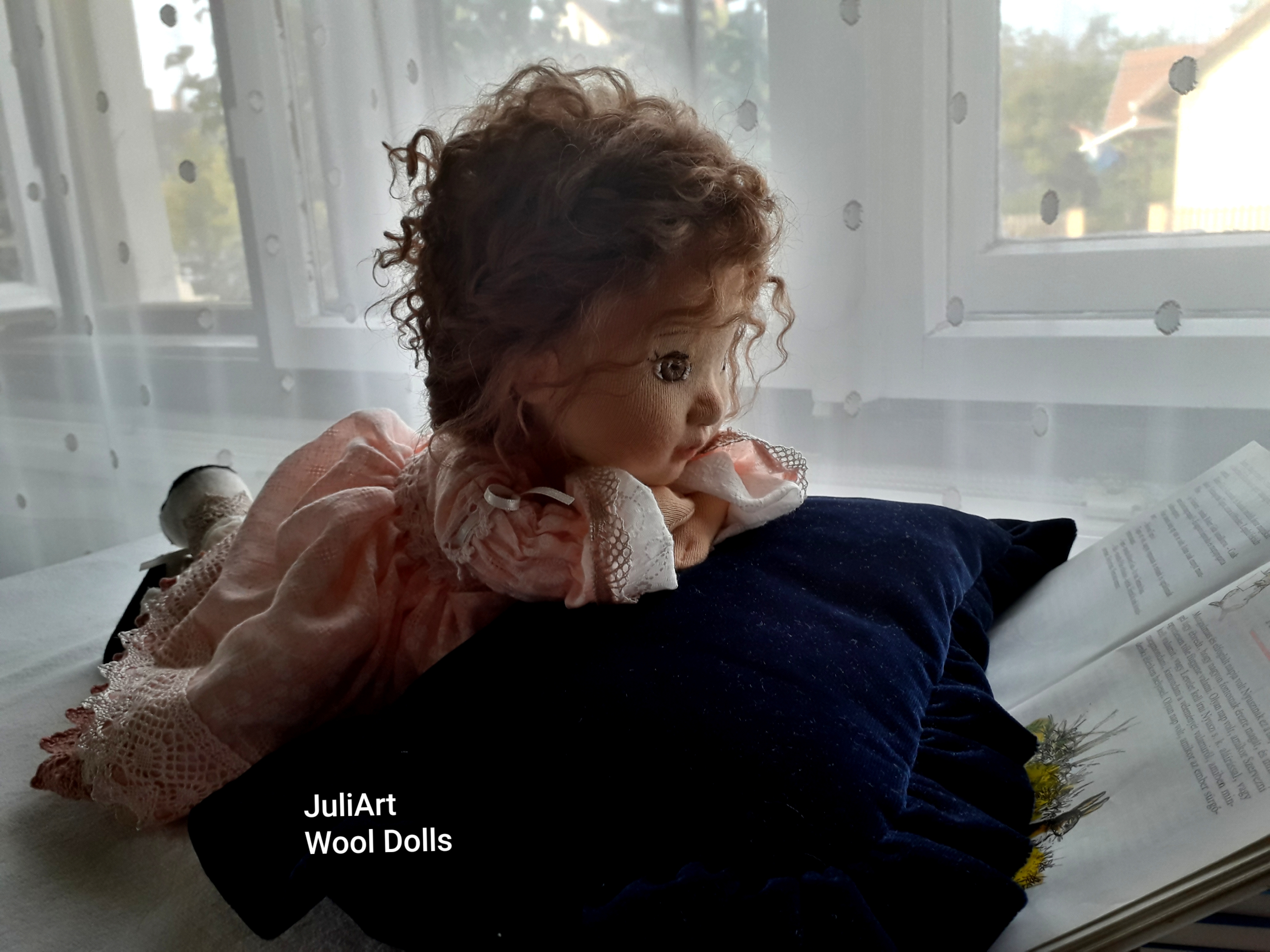 JuliArt wool dolls display